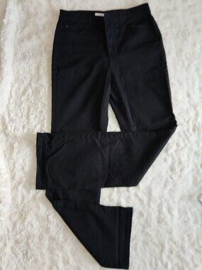 Jones New York JNY Madison Slim Straight High Rise Black Stretch Jeans Size 8 W